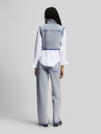 HUGO Blue Regular Fit Cropped Jeansweste Jeansblau 5