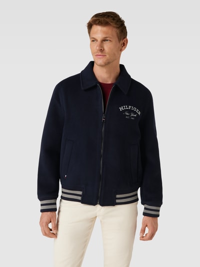 Tommy Hilfiger Bomberjack met platte kraag Marineblauw - 4