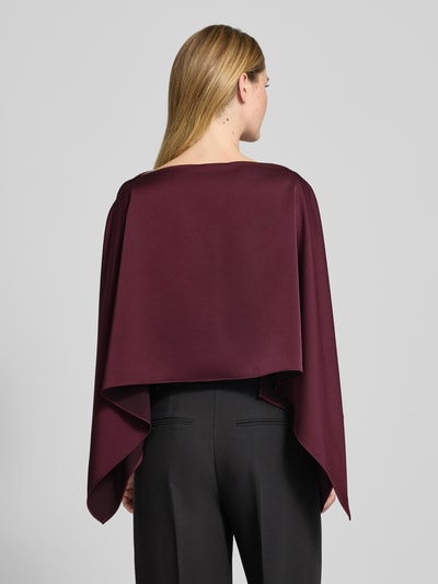 Swing Stola van satijn met losse pasvorm Donkerrood - 5