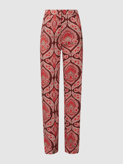 Mango Hose mit Ornament-Muster Rot 2