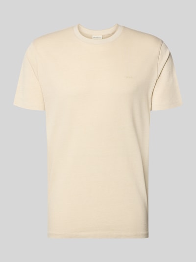 GANT T-Shirt mit Rundhalsausschnitt und Label-Stitching Beige 2