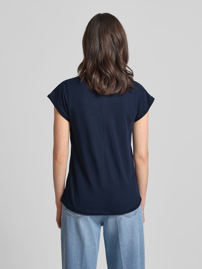 Christian Berg Woman t-shirt z dekoltem w serek Ciemnoniebieski 5