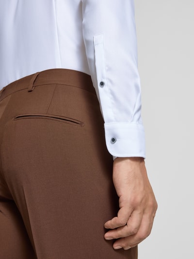 Jake*s Slim fit zakelijk overhemd van puur katoen met kentkraag Wit - 3