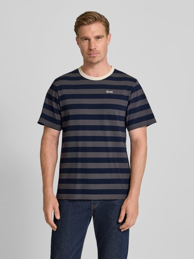 Forét T-Shirt aus Escorial Wolle mit Logo-Stitching Modell 'RAY' Anthrazit 4