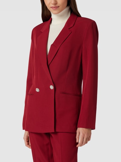 Saint Tropez Blazer met dubbele knoopsluiting, model 'Oliva' Bordeauxrood - 4