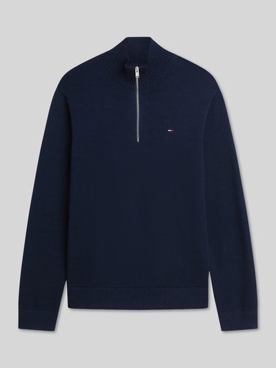 Tommy Jeans Slim Fit Troyer aus reiner Baumwolle Dunkelblau 2