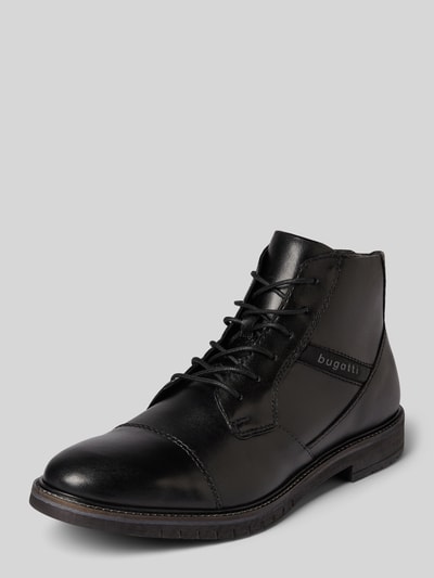 bugatti Boots van leer met ritssluiting, model 'Caj' Zwart - 1