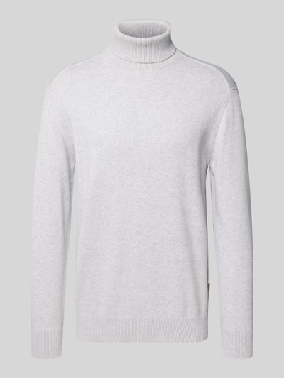 Tom Tailor Denim Regular fit coltrui van puur katoen Lichtgrijs gemêleerd - 2