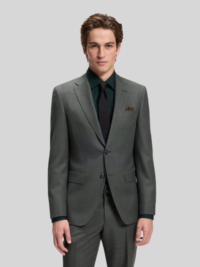 BOSS Slim Fit Anzug aus Wolle mit feinem Webmuster Gruen 4