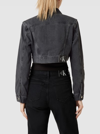 Calvin Klein Jeans Cropped Jeansjacke mit Label-Patch Black 5