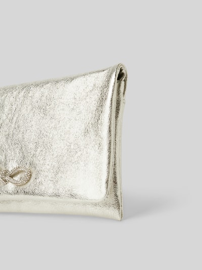 Abro Leren clutch met applicatie Metallic beige - 3