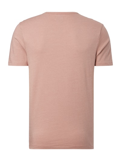 Selected Homme T-Shirt mit feinem Muster Rostrot 3