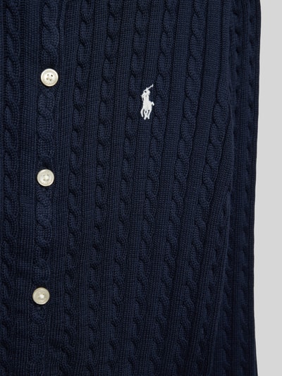Polo Ralph Lauren Teens Strickjacke mit Zopfmuster und Label-Stitching Marine 2