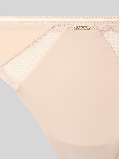 BOSS String met kantinzet Beige - 2