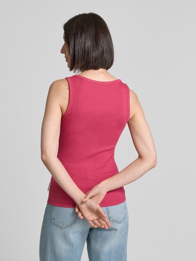 Marc O'Polo Slim fit tanktop van katoenmix Felroze - 5