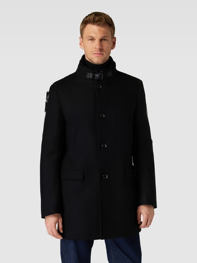 Cinque Lange jas met binnenvoering van imitatiebont, model 'Taste' Zwart - 4