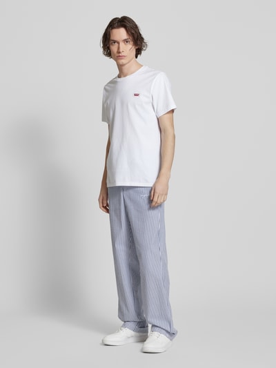 SERGIO TACCHINI Straight leg broek met labelstitching, model 'GALLIPOLI' Lichtblauw - 1