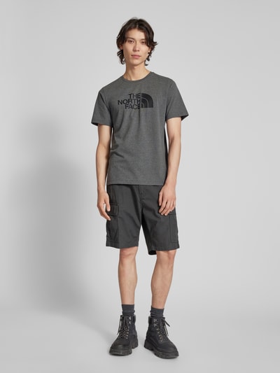 The North Face T-shirt met labelprint, model 'EASY' Middengrijs - 1