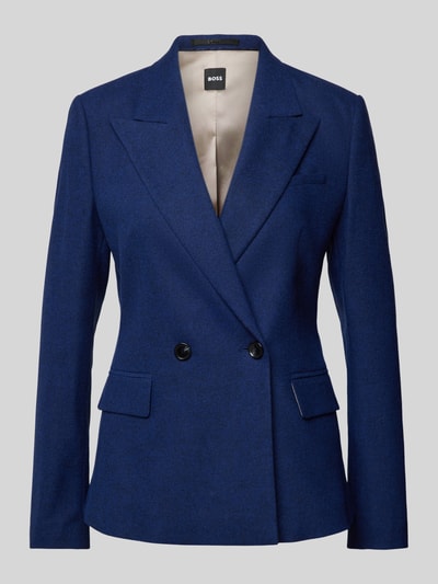 BOSS Blazer van wolmix met klepzakken Marineblauw - 2