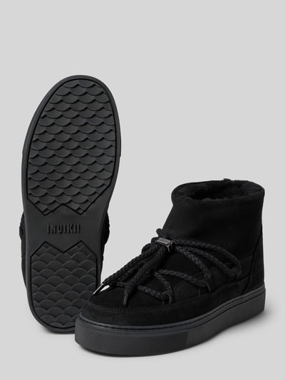 INUIKII Snowboots van leer, model 'CLASSIC LOW' Zwart - 4
