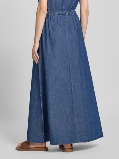 Pieces Maxi-Rock aus reiner Baumwolle Modell 'TENIM' Dunkelblau 5