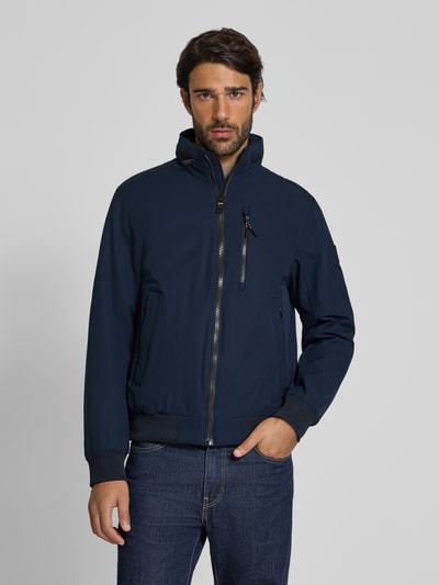 Tom Tailor Bluzon o kroju regular fit z kieszeniami zapinanymi na zamek błyskawiczny Ciemnoniebieski 4