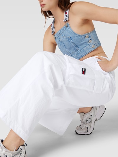 Tommy Jeans Spodnie typu track pants z naszywką z logo model ‘CLAIRE’ Biały 3