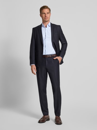 Jake*s Koszula biznesowa o kroju slim fit z listwą guzikową Błękitny 1