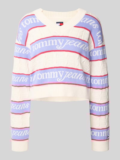 Tommy Jeans Regular fit gebreide pullover van zuiver katoen Offwhite - 2
