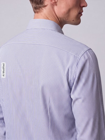 Jake*s Slim Fit Businesshemd mit Rückenpasse Royal 3