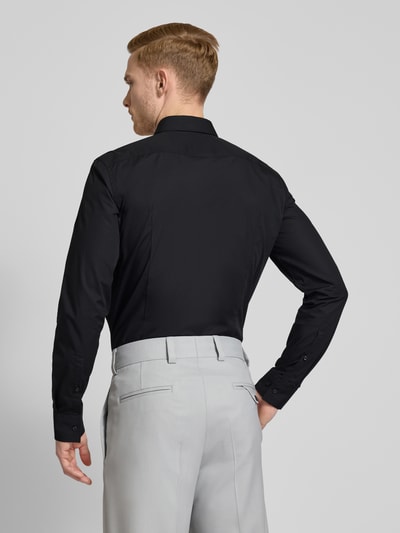 HUGO Slim Fit Business-Hemd mit Knopfleiste Modell 'Kenno' Black 5