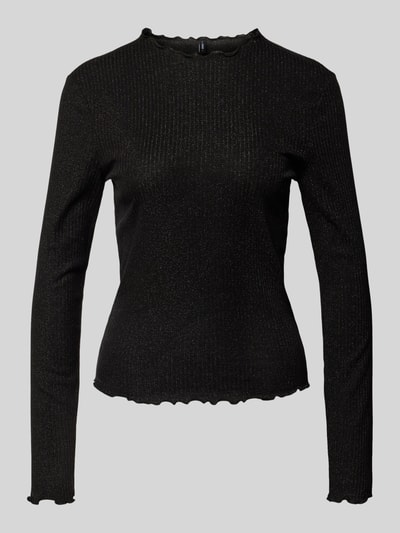 Only Slim Fit Langarmshirt aus Baumwoll-Mix Modell 'EMMA' Black 2