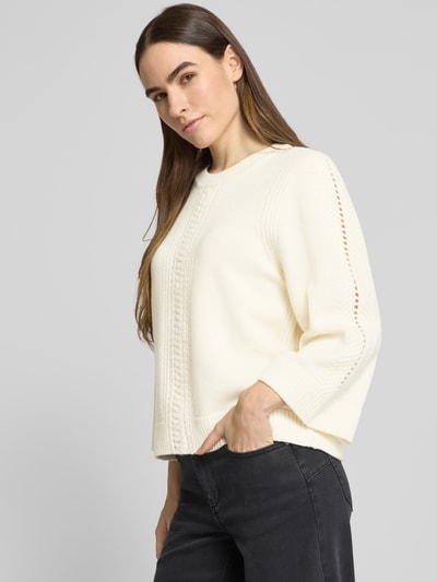 Bash Wollpullover mit Zopfmuster Modell 'JUMPER' Ecru 3