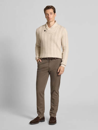 Jack & Jones Premium Gebreide pullover met opstaande kraag Beige - 1