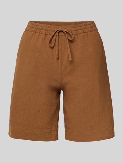 Produktfoto, Shorts mit elastischem Bund Modell 'Cissie' von Soyaconcept aus Reine Baumwolle, Regular-Fit, braun, glatte Textur
