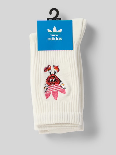 adidas Originals Socken im 2er-Pack mit Motiv-Stitching Modell 'NELSON' Offwhite 3