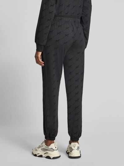 HUGO Spodnie dresowe o kroju regular fit z mieszanki bawełny model ‘LOKKY’ Czarny 5