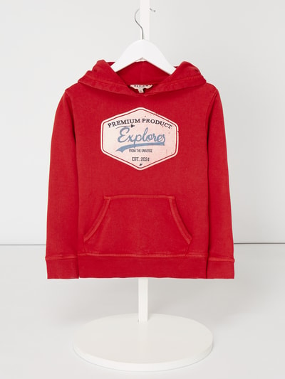 Review for Kids Hoodie mit Message-Print Rot 1