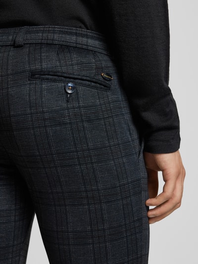 bugatti Slim fit stoffen broek met tunnelkoord Middengrijs - 3