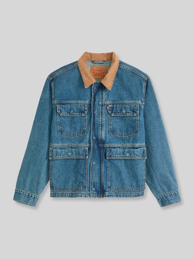 Levi's® Relaxed Fit Jeansjacke aus reiner Baumwolle mit Cord-Kragen Jeansblau 1