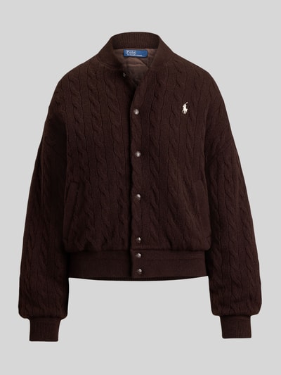 Polo Ralph Lauren Bomberka o kroju relaxed fit z mieszanki wełny i kaszmiru Ciemnobrązowy 2