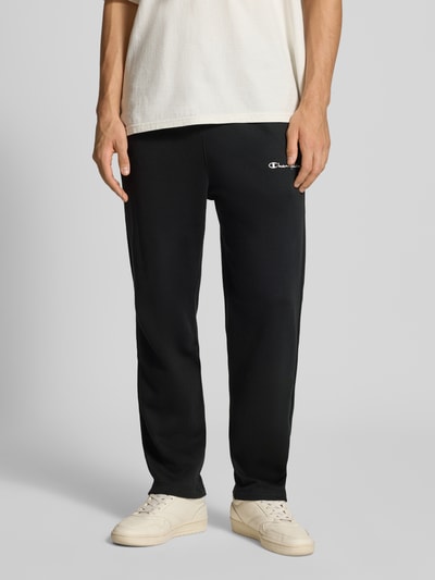 CHAMPION Straight Fit Sweatpants mit Logo-Stitching Modell 'Icons' Black 4