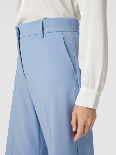 Weekend Max Mara Stoffhose aus Schurwolle mit Bügelfalten Modell 'VISIVO' Hellblau 3