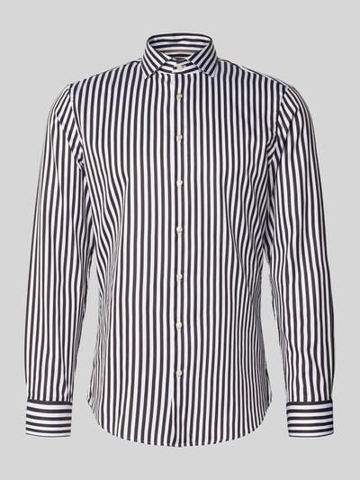 Jake*s Koszula biznesowa o kroju slim fit z bawełny z kołnierzykiem typu cutaway Ciemnobrązowy 2