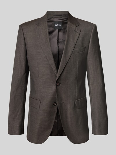 BOSS Slim fit colbert van scheerwolmix model 'H-Huge-MM-264' Roestrood - 2