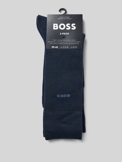 BOSS Sokken met labelprint in een set van 2 paar Marineblauw - 3