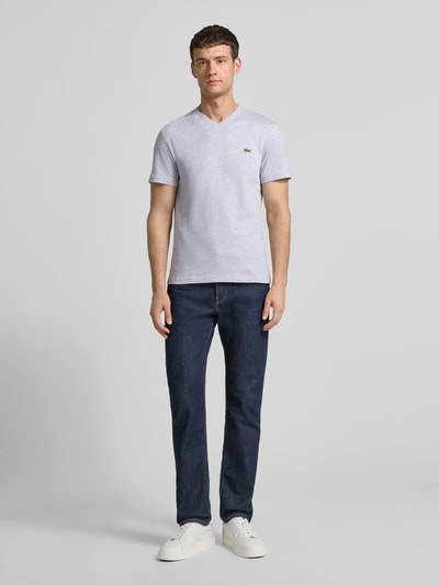 Lacoste Regular Fit T-Shirt aus reiner Baumwolle Hellgrau 1