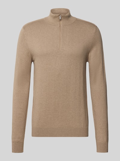SELECTED HOMME Regular fit schipperstrui van puur katoen, model 'BERG' Taupe gemêleerd - 2