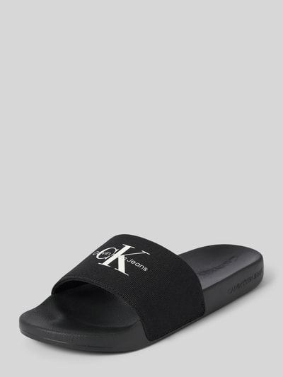 Calvin Klein Jeans Slides mit Label-Print Black 1