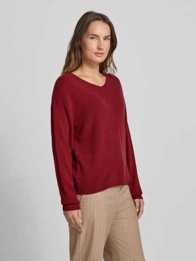 Luisa Cerano Strickpullover aus Baumwoll-Kaschmir-Mix Kirsche 4